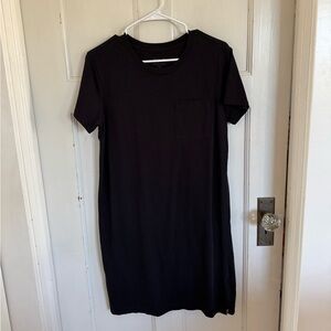 Pact black organic cotton shirt dress size medium